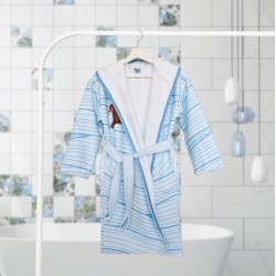Детски халатeal Seal Surf DF печат с качулка L